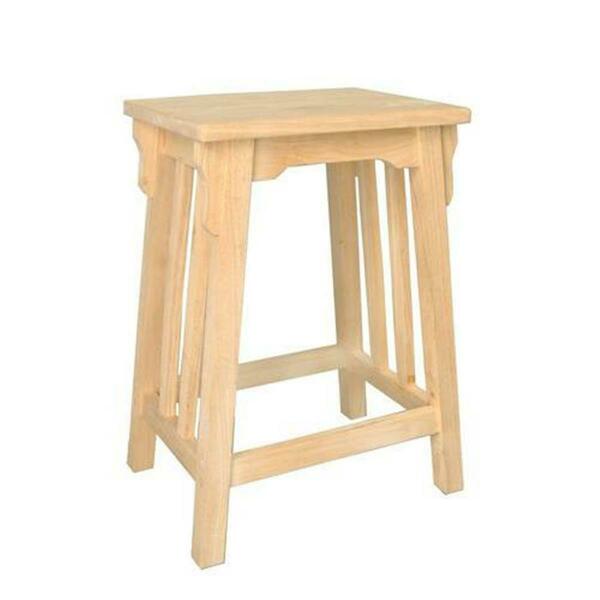 Fine-Line Mission counter stool - 24 in. sh Unfiinished FI13097